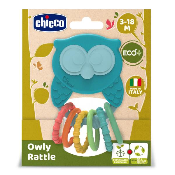 -Owly Rattle - Gufo trillino delle attività Eco+ Chicco