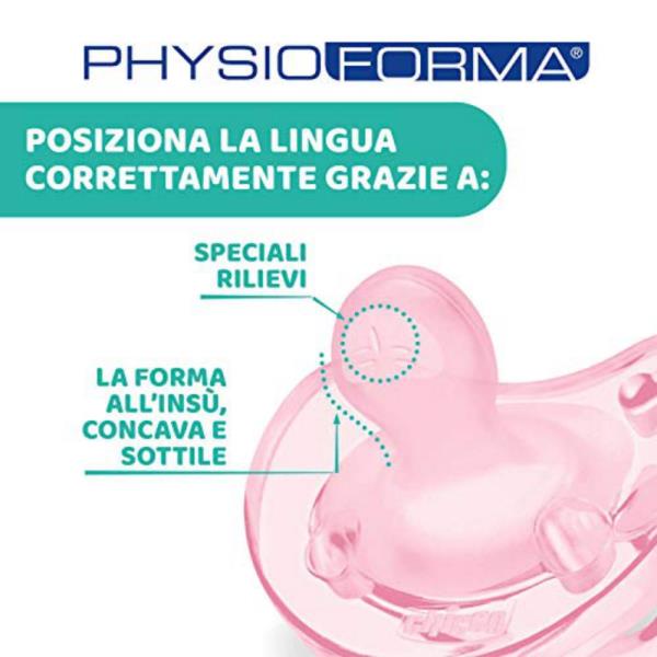 Succhietto Gommotto PhysioForma 0-2M in Silicone Femmina 2pz Chicco