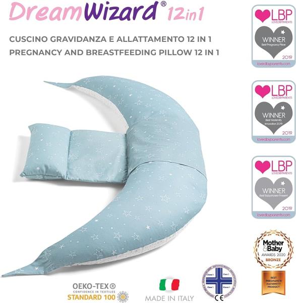 Cuscino Gravidanza Allattamento Dream Wizard 12 in 1 NUVITA