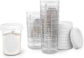 Vasetti conserva latte materno con tappo ermetico e anti-goccia Suavinex 10pz