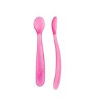 Cucchiaio Softy Spoon in Silicone 2 pz Chicco Rosa 6m+